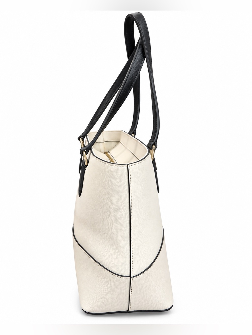 kate spade Cream and Black Saffiano Leather Tote - Picture 4 of 8